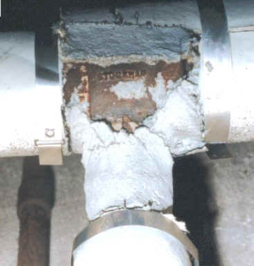 asbestos pipe joint