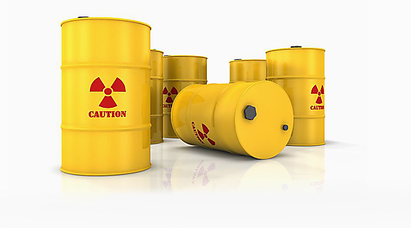 Toxic chemical barrels