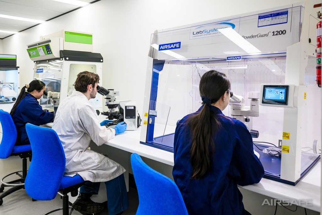 Airsafe analysts at work in the NATA accredited asbestos testing laboratory