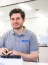 An Airsafe staff member preparing samples for testing